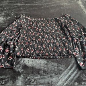 Express Floral Cold Shoulder Top